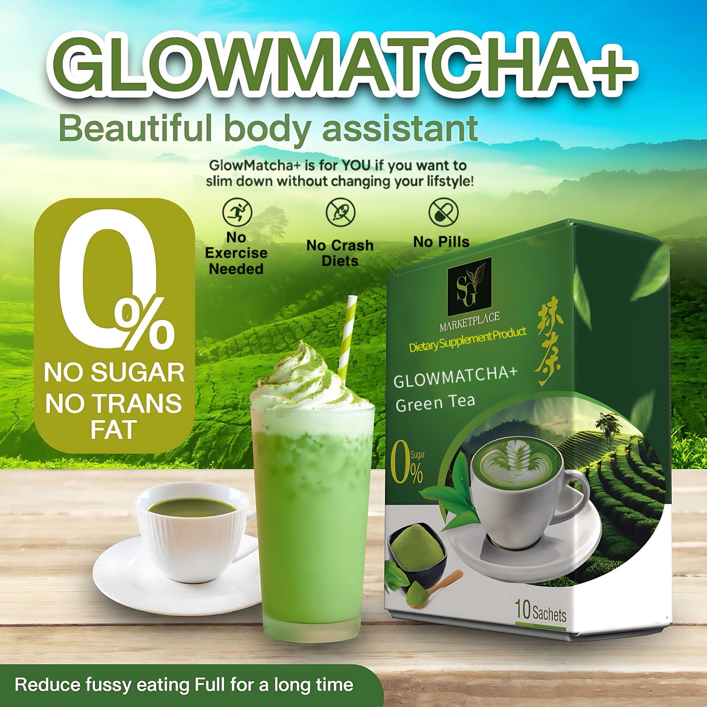 GlowMatcha+ π΅ | Burn Fat π₯ | Detox π§Ό | Boost Metabolism β‘ | Curb Appetite β¨ | Zero Sugar π«π¬ | 100% Natural πΏ