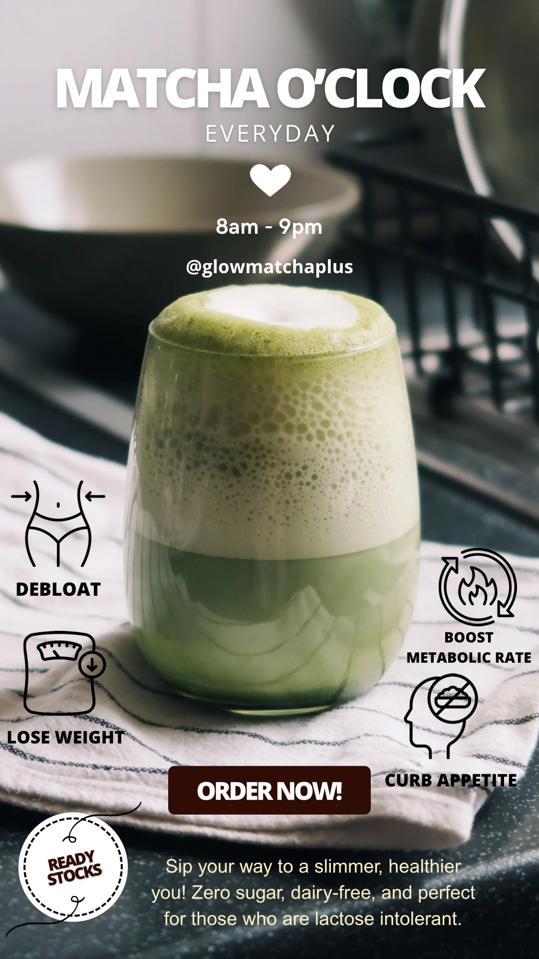 GlowMatcha+ π΅ | Burn Fat π₯ | Detox π§Ό | Boost Metabolism β‘ | Curb Appetite β¨ | Zero Sugar π«π¬ | 100% Natural πΏ