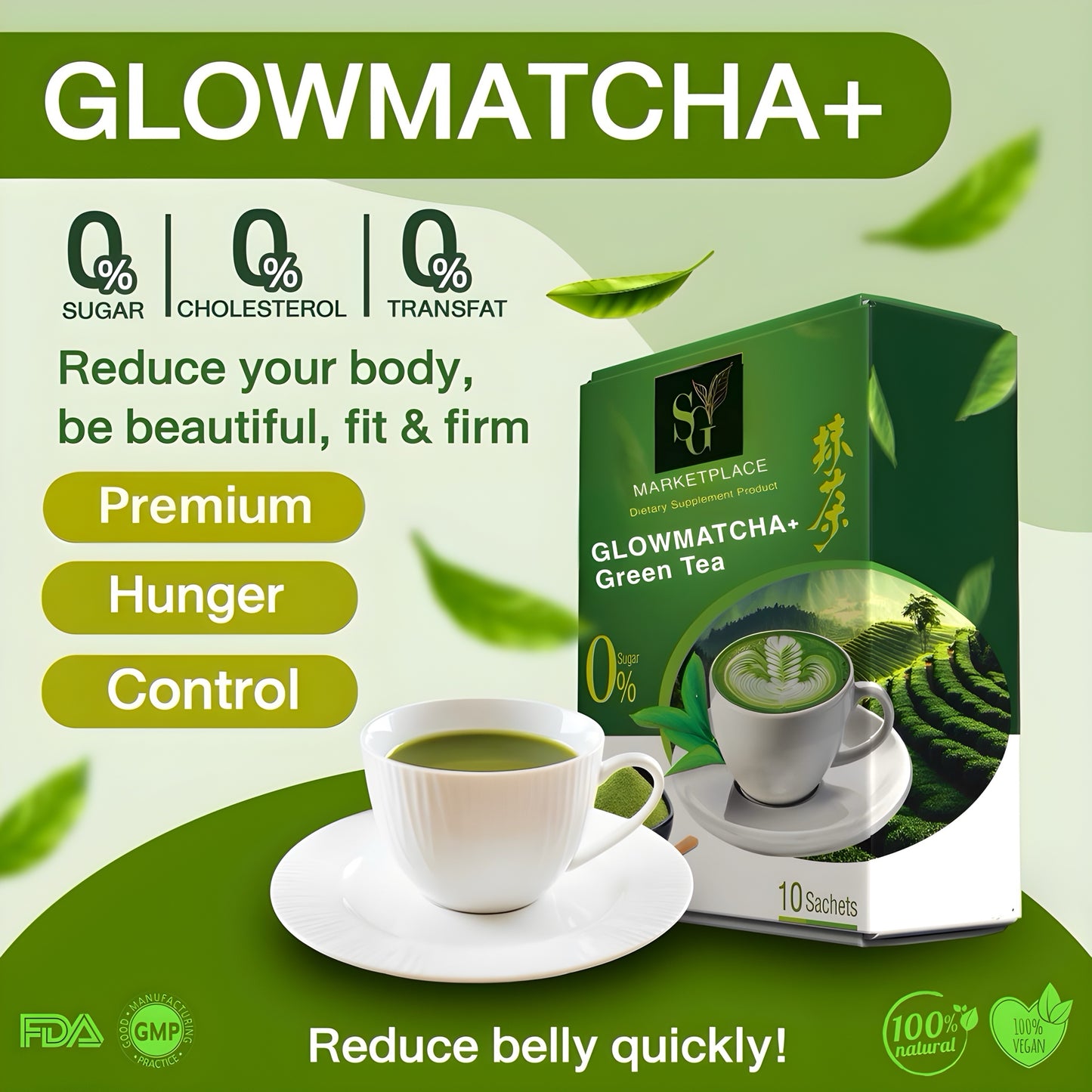 GlowMatcha+ π΅ | Burn Fat π₯ | Detox π§Ό | Boost Metabolism β‘ | Curb Appetite β¨ | Zero Sugar π«π¬ | 100% Natural πΏ